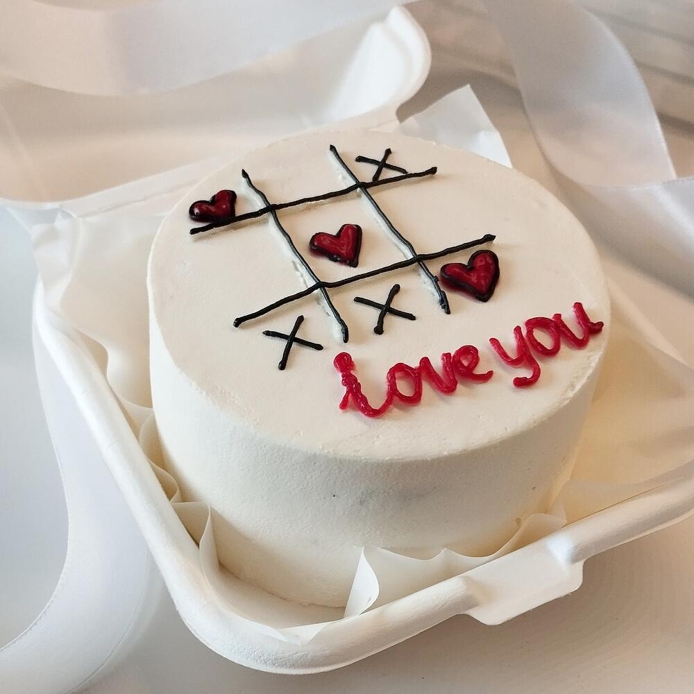 Бенто торт крестики нолики,бенто на 14 февраля,бенто на день влюбленных