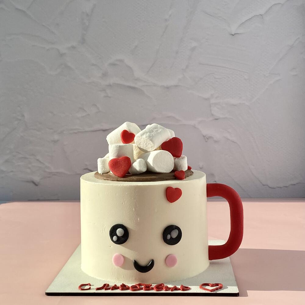 Бенто-торт Кружка с маршмелоу с любовью