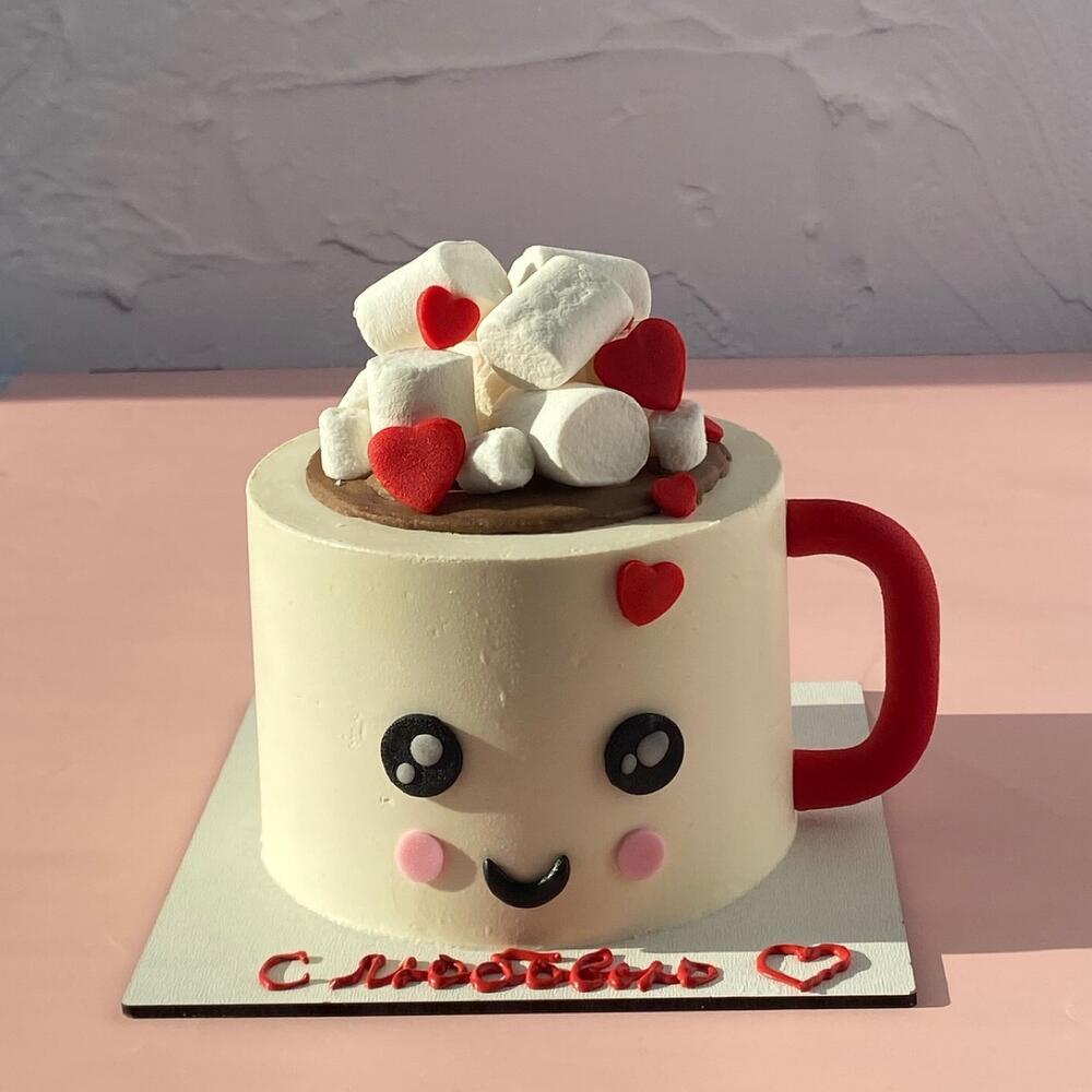 Бенто-торт Кружка с маршмелоу с любовью