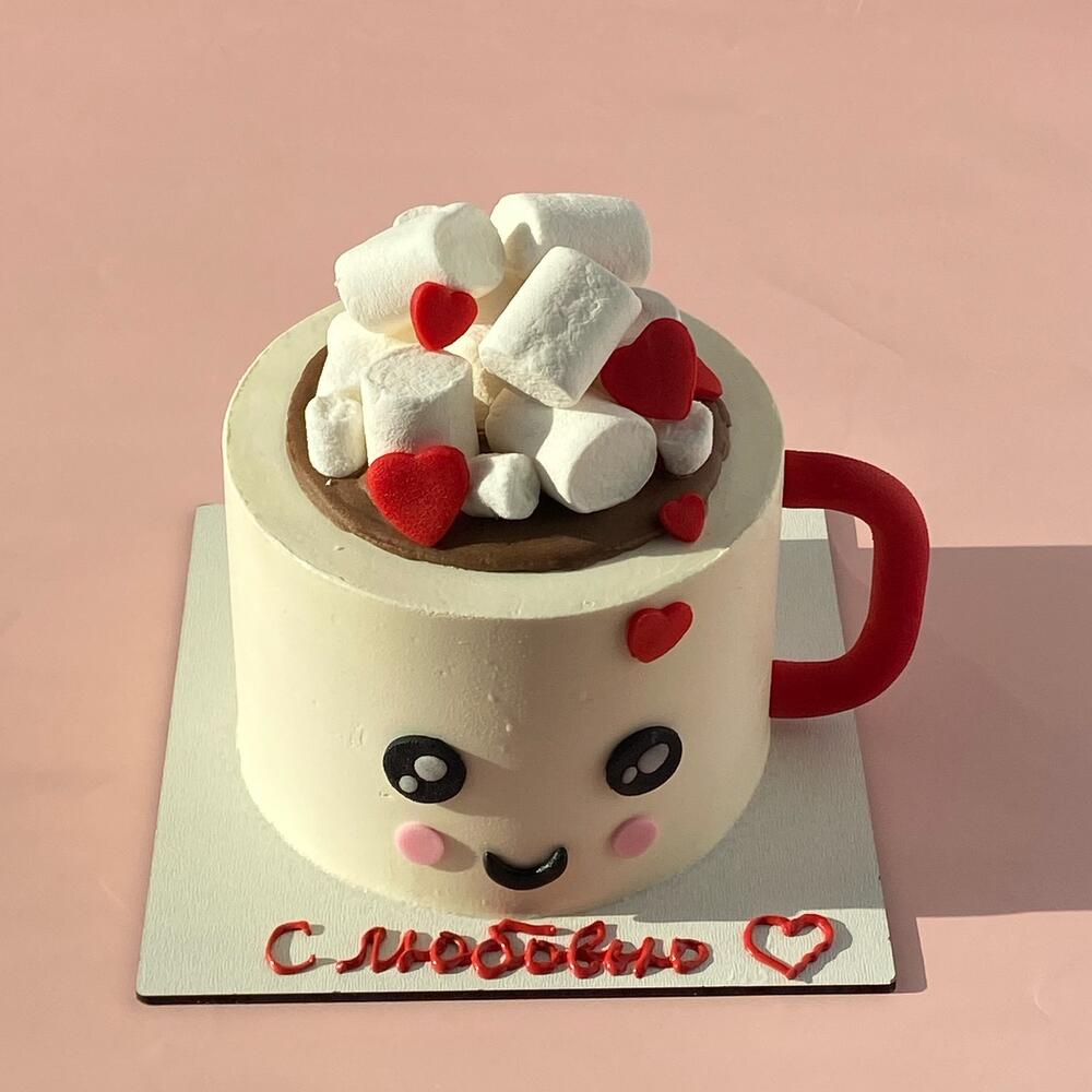 Бенто-торт Кружка с маршмелоу с любовью