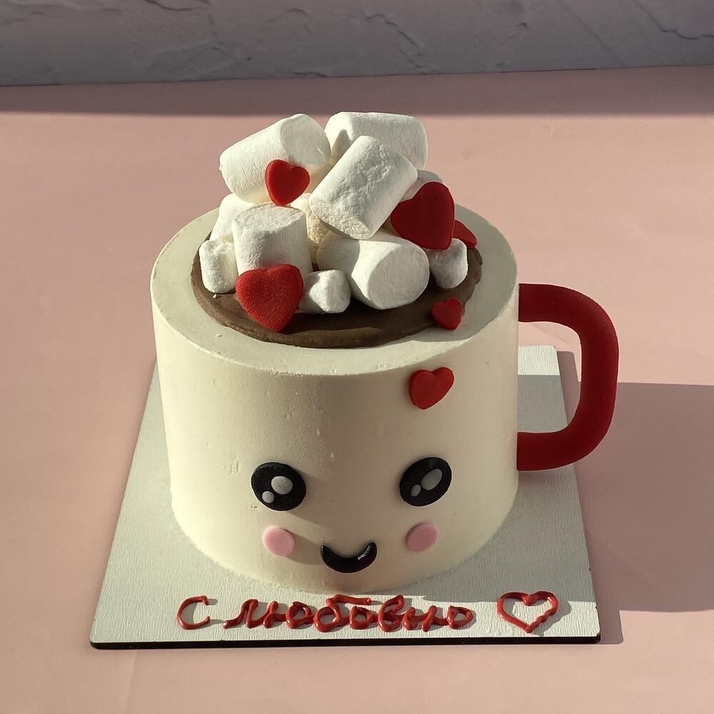 Бенто-торт Кружка с маршмелоу с любовью