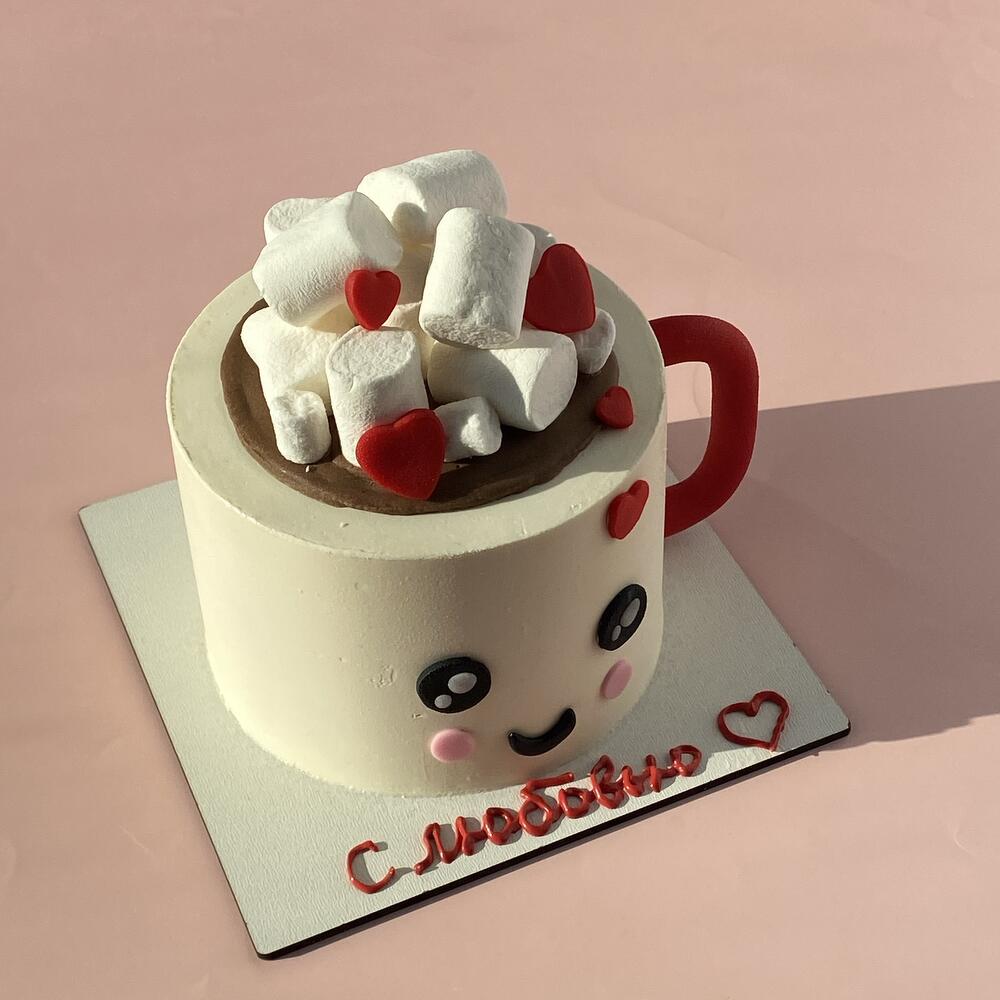 Бенто-торт Кружка с маршмелоу с любовью
