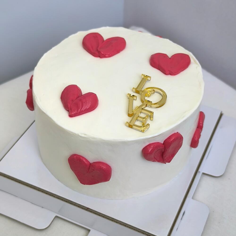 Бенто-торт L с объемными сердцами для мамы, подарок на день матери