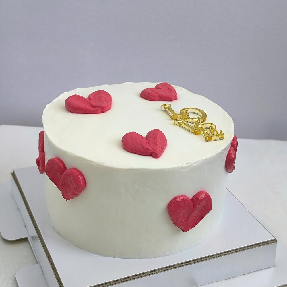 Бенто-торт L с объемными сердцами для мамы, подарок на день матери