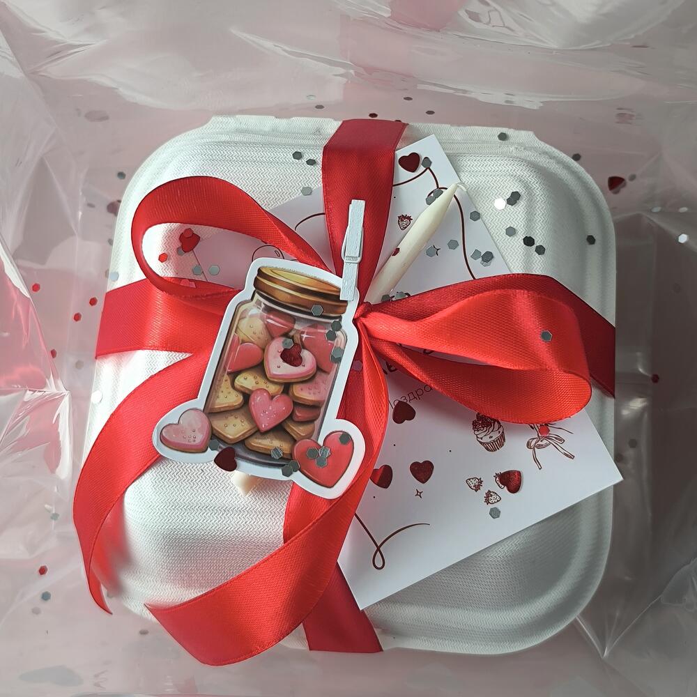 Бенто-торт L с объемными сердцами для мамы, подарок на день матери