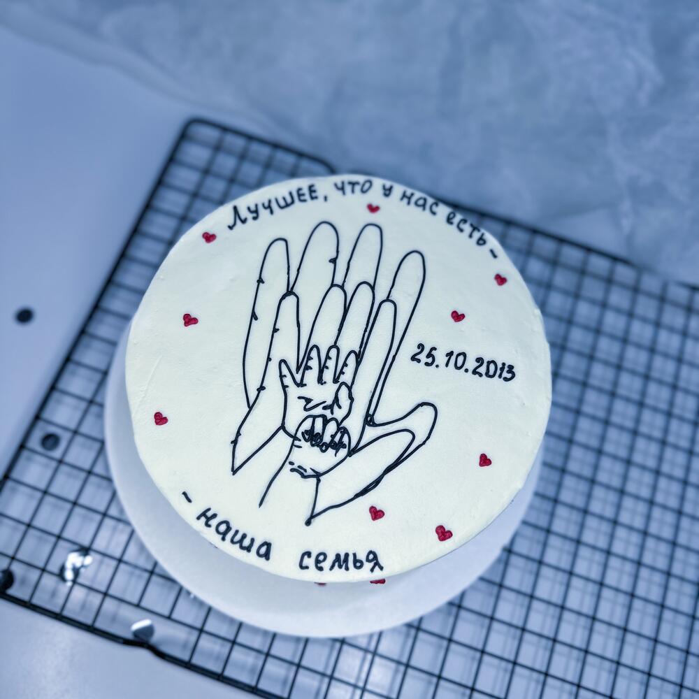 Бенто торт Ладошки