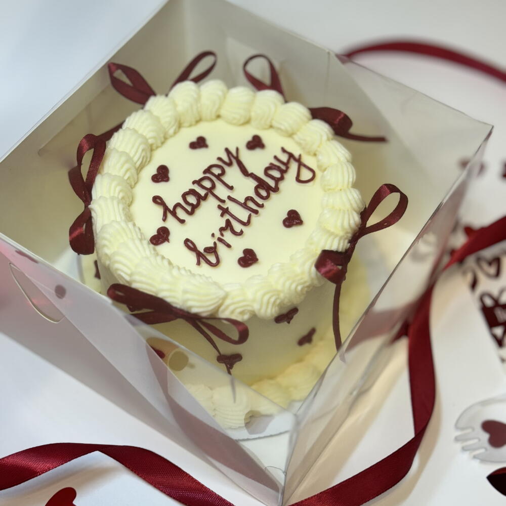 Бенто торт ламбет "Happy Birthday" для сестры, девушки, подруги, коллеги