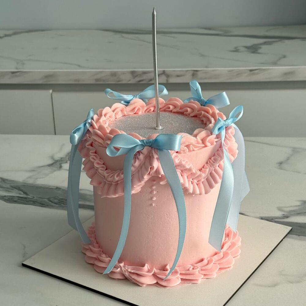 Бенто торт ламбет розово-голубой