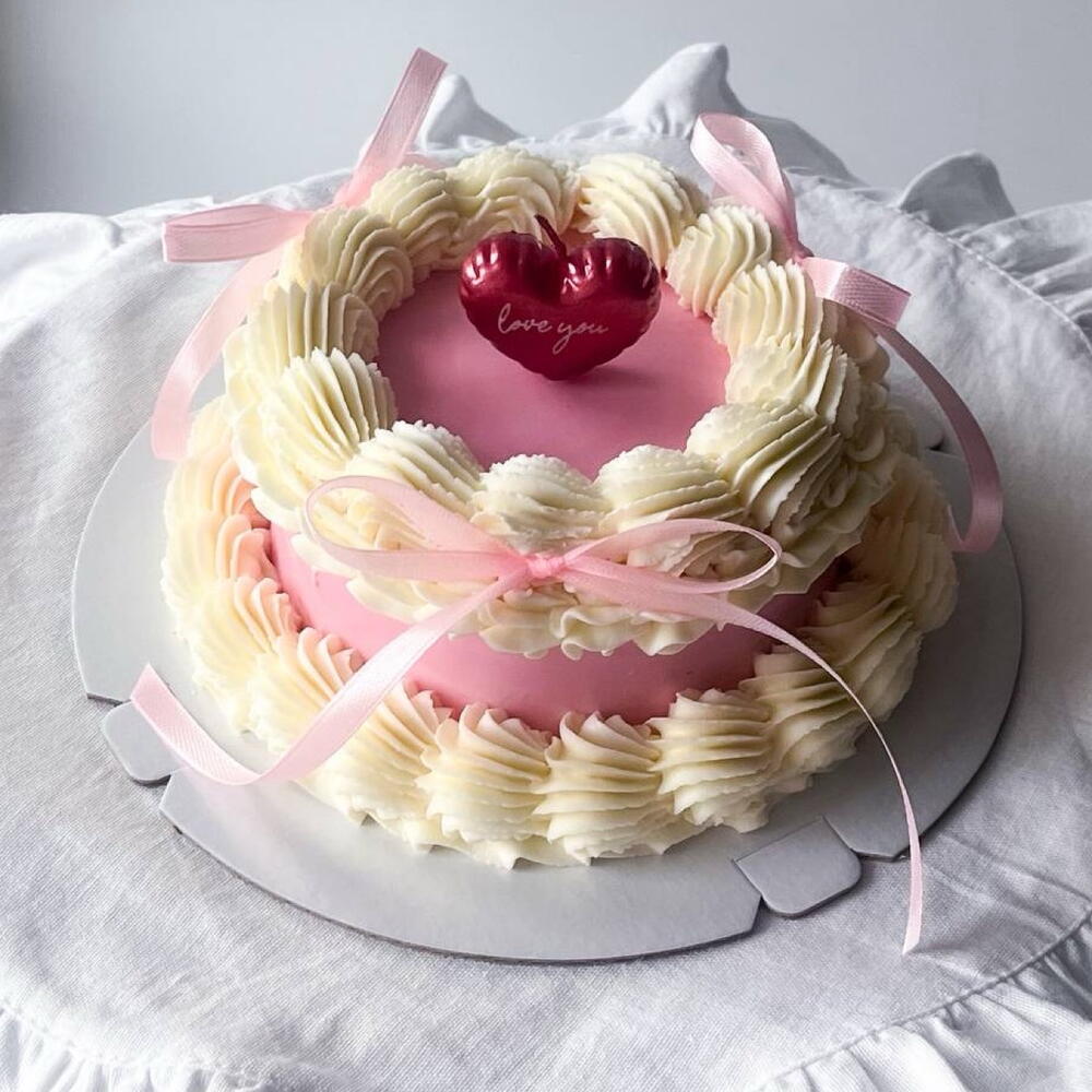 Бенто- торт Ламбет розовый/сладкая валентинка к 14 февраля/дари эмоции