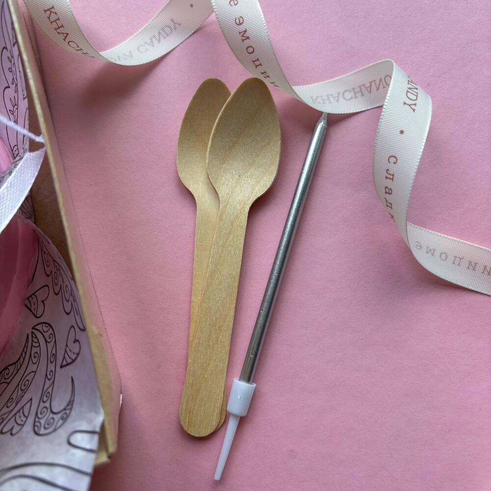 Бенто торт Ламбет с бантиками и рюшками девушке, сестре, подруге, коллеге, любимой