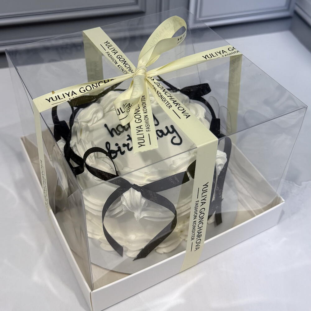 Бенто торт Ламбет с черными бантиками