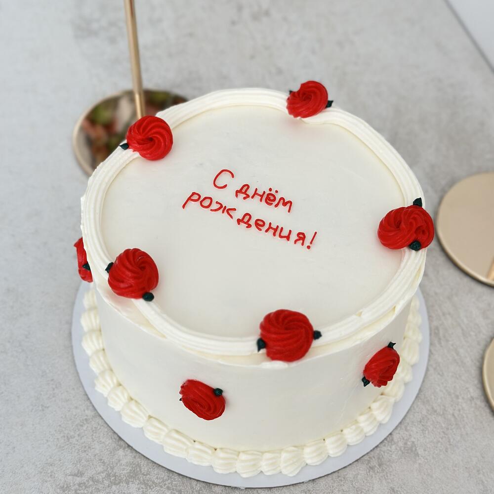 Бенто торт Ламбет с красными розами