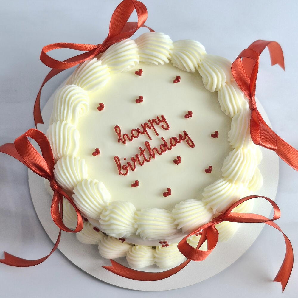 Бенто торт ламбет с рюшами и бантиками на день рождения в подарок