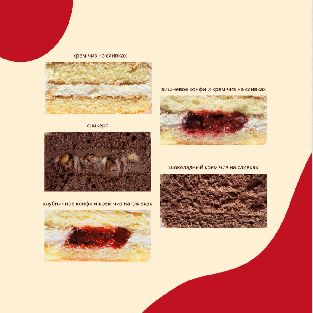 Бенто - торт ламбет с цветами