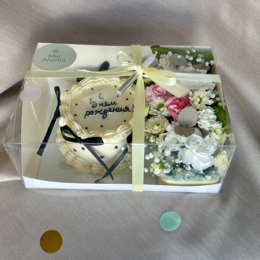 Бенто - торт ламбет с цветами