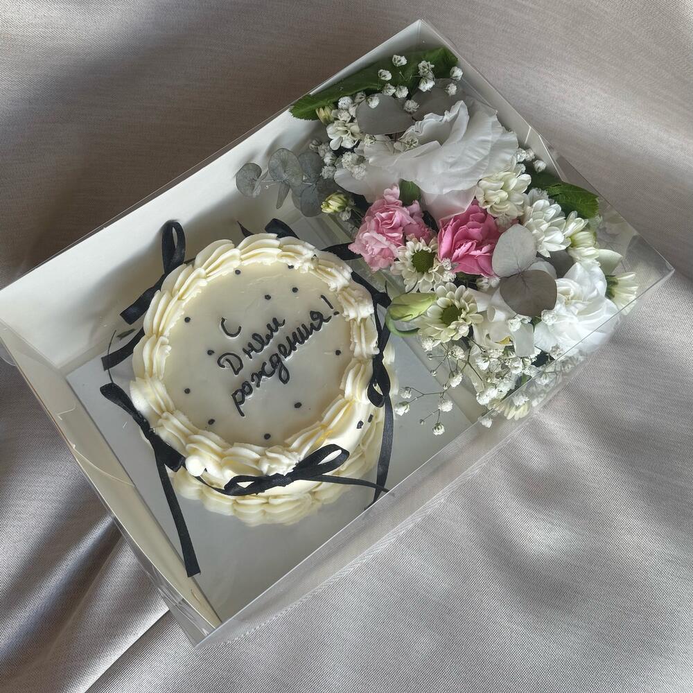 Бенто - торт ламбет с цветами