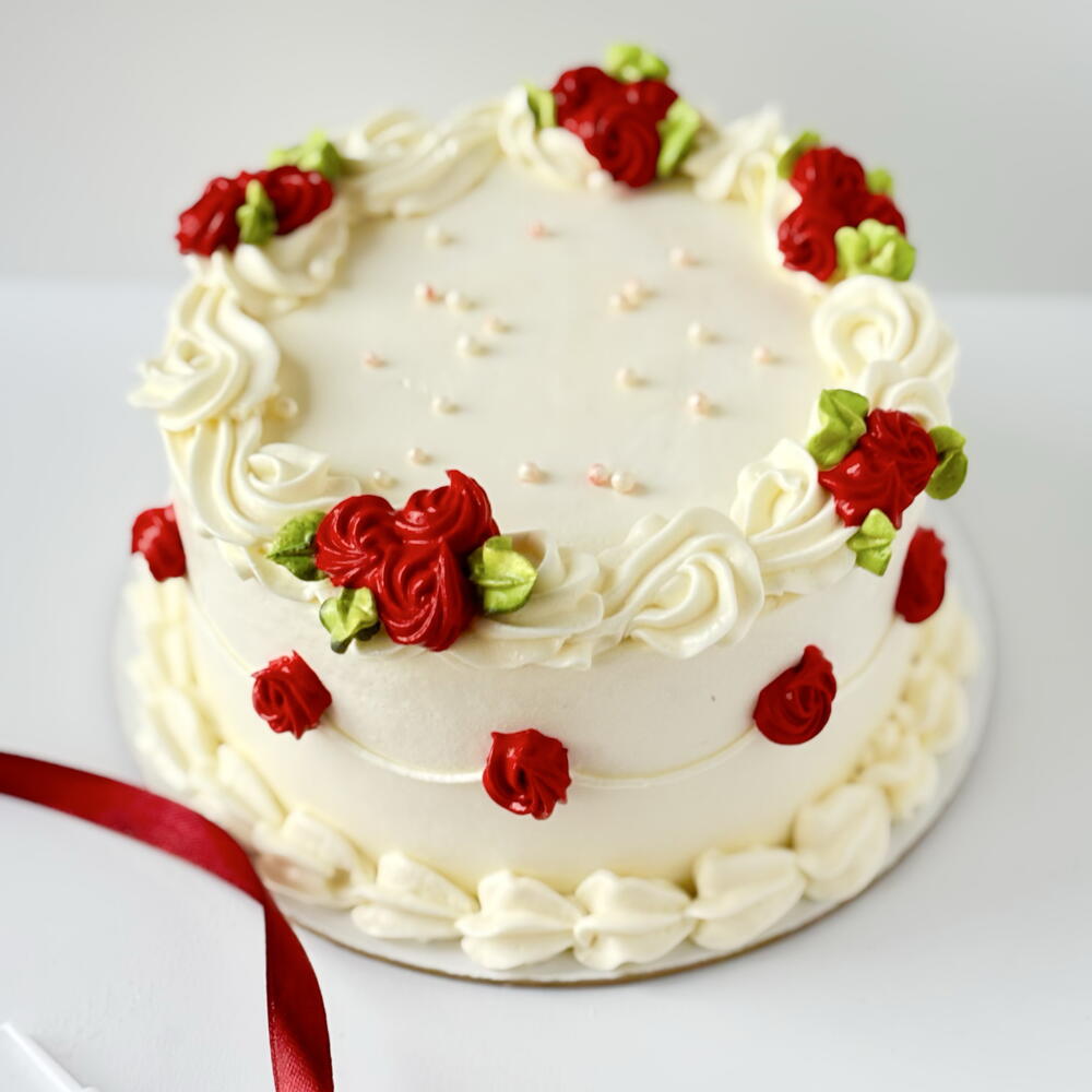 Бенто - торт ламбет с цветами , на день рождения, для друзей, маме, подруге ,сестре , коллегам