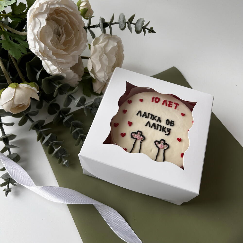 Бенто торт Лапка об лапку любовь годовщина свадьба