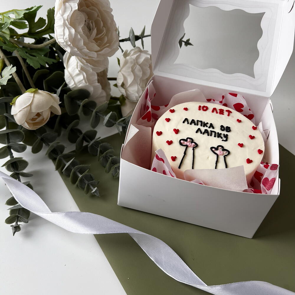 Бенто торт Лапка об лапку любовь годовщина свадьба