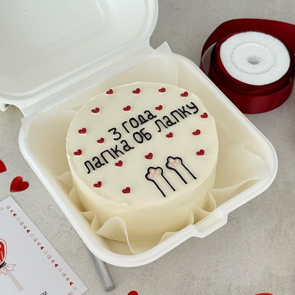 Бенто торт лапка об лапку на годовщину