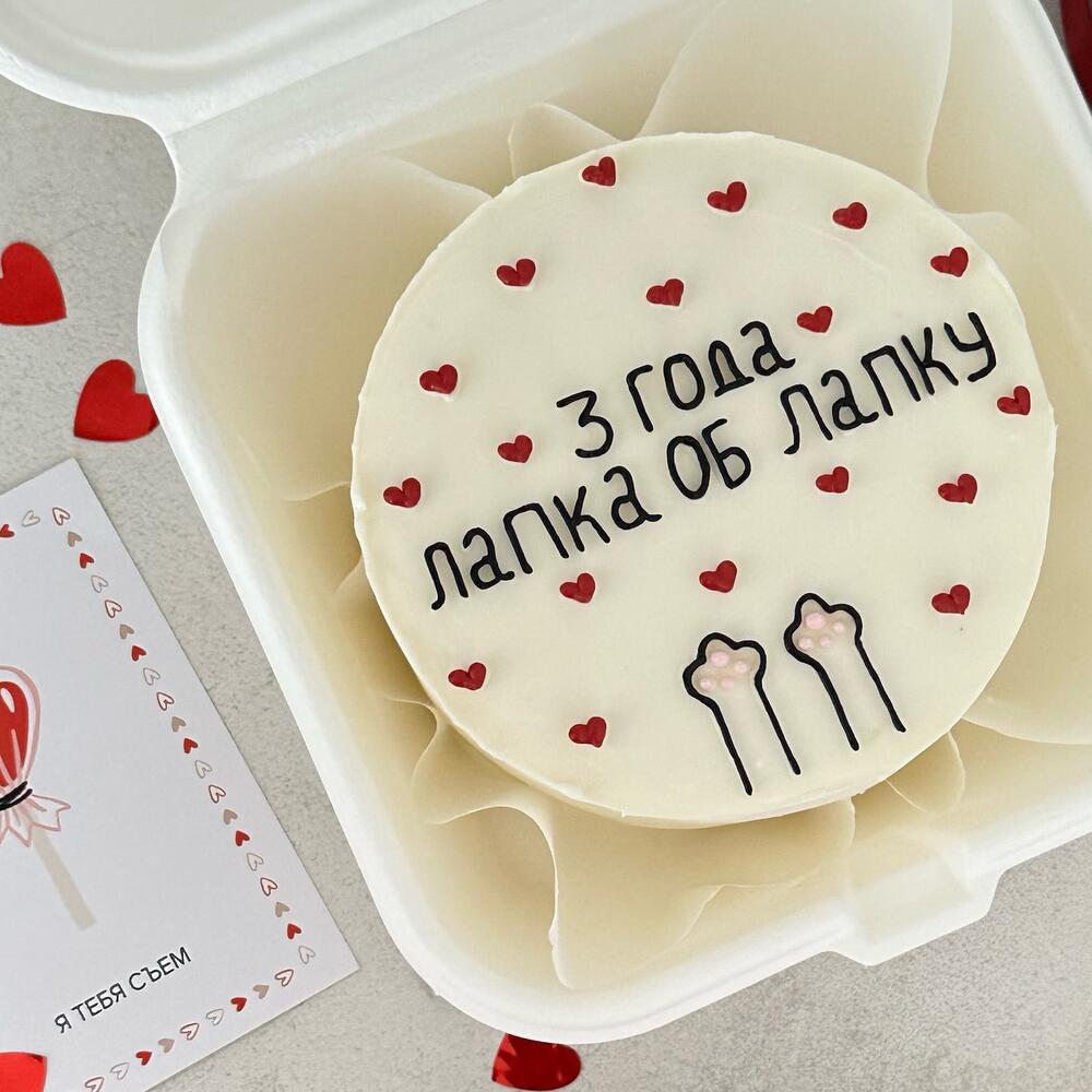 Бенто торт лапка об лапку на годовщину