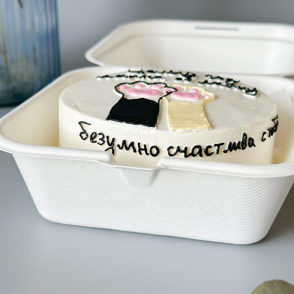 Бенто торт «Лапка об лапку целый год»