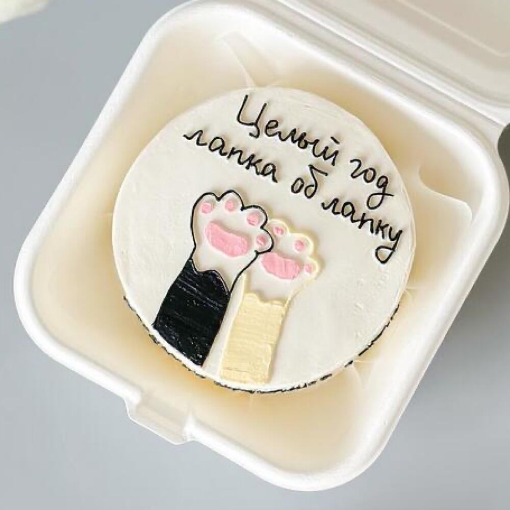 Бенто торт «Лапка об лапку целый год»