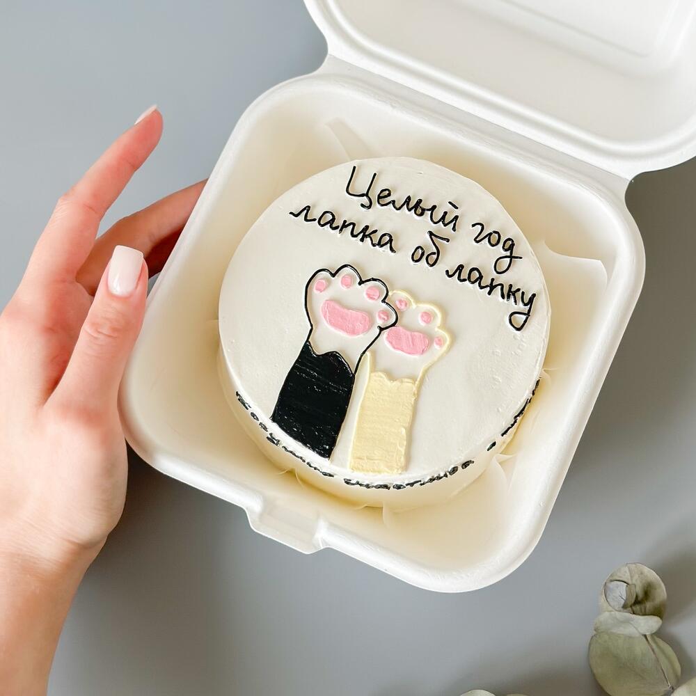 Бенто торт «Лапка об лапку целый год»