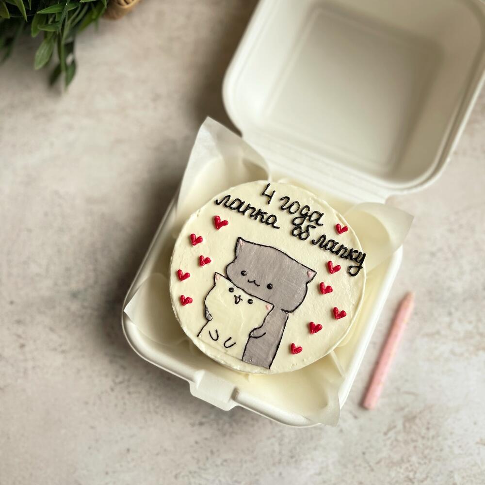 Бенто торт «лапка об лапку» в подарок / на годовщину/ любимому