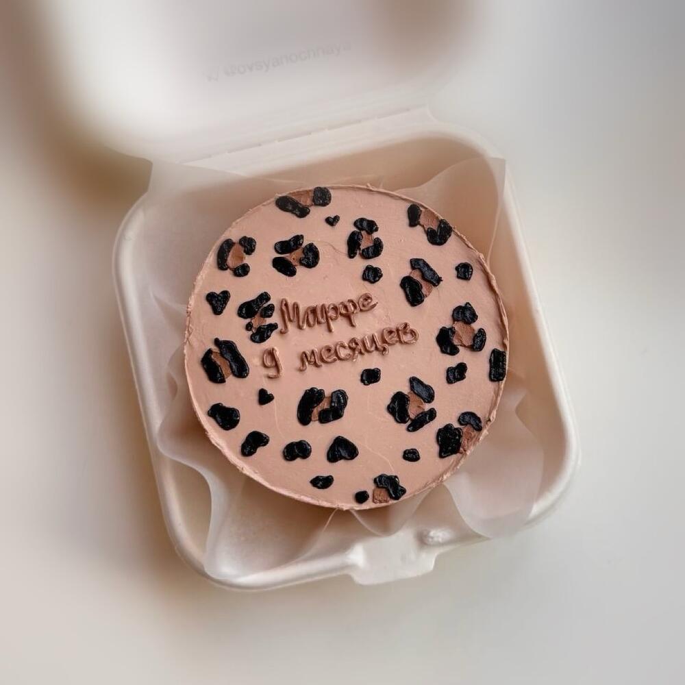 Бенто торт леопард на 9 месяцев