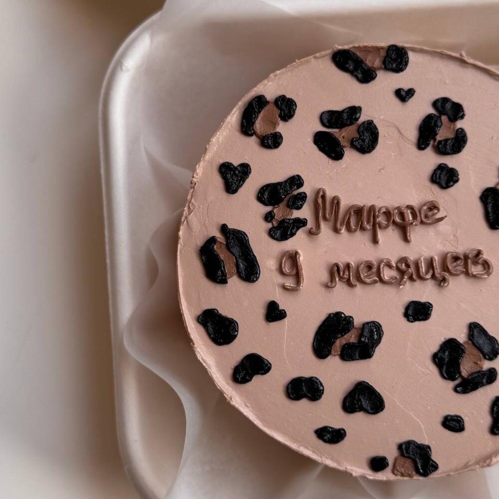 Бенто торт леопард на 9 месяцев