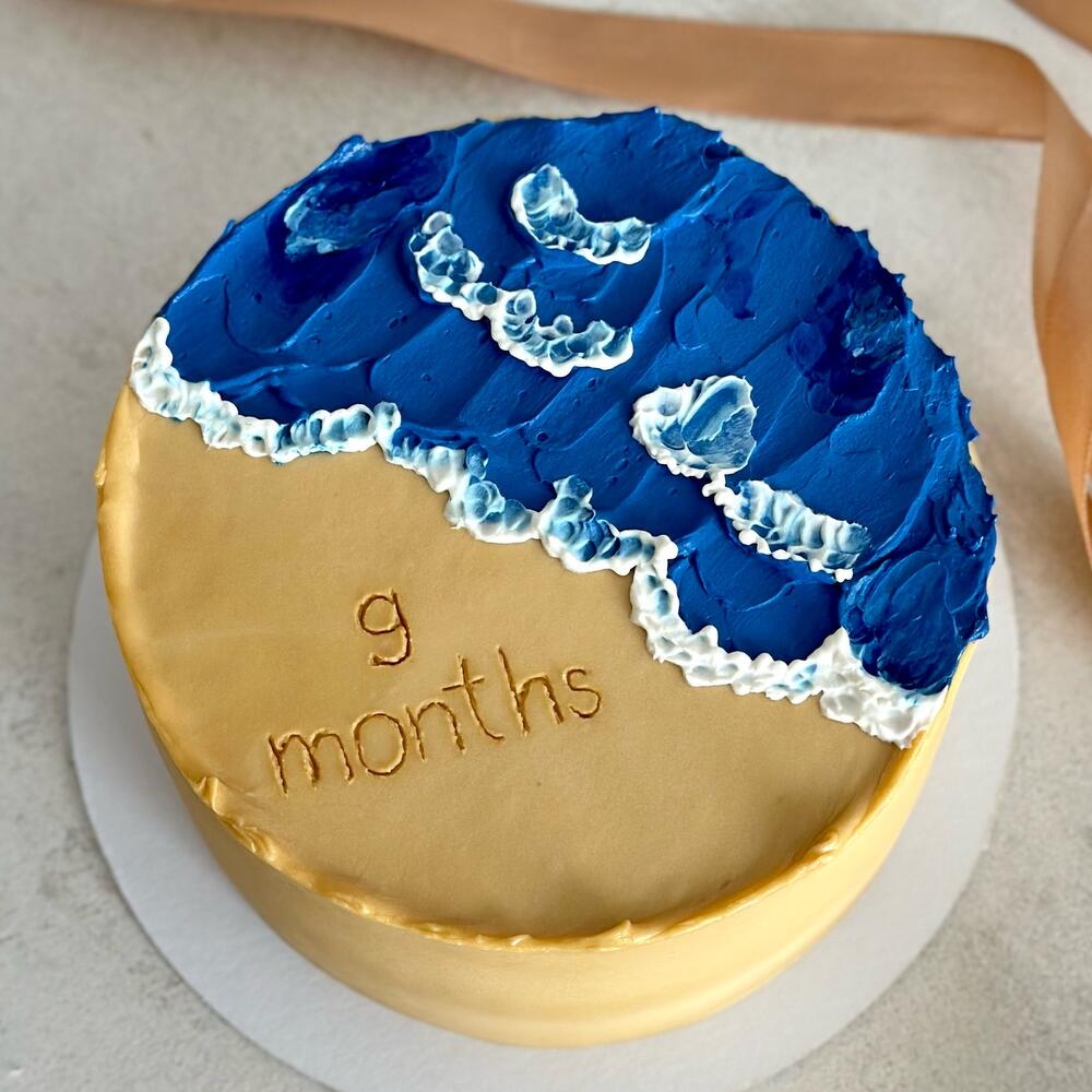 Бенто торт летний пляж море