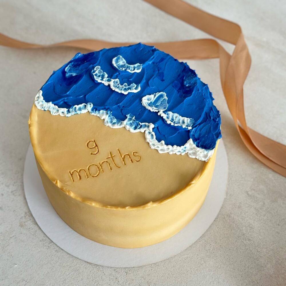 Бенто торт летний пляж море