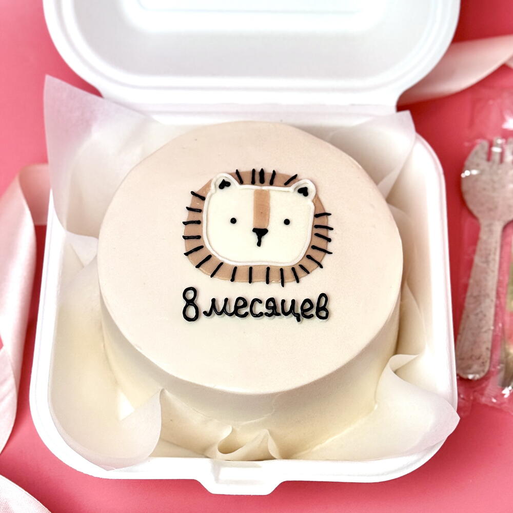 Бенто торт Лев на 8 месяцев ребенку