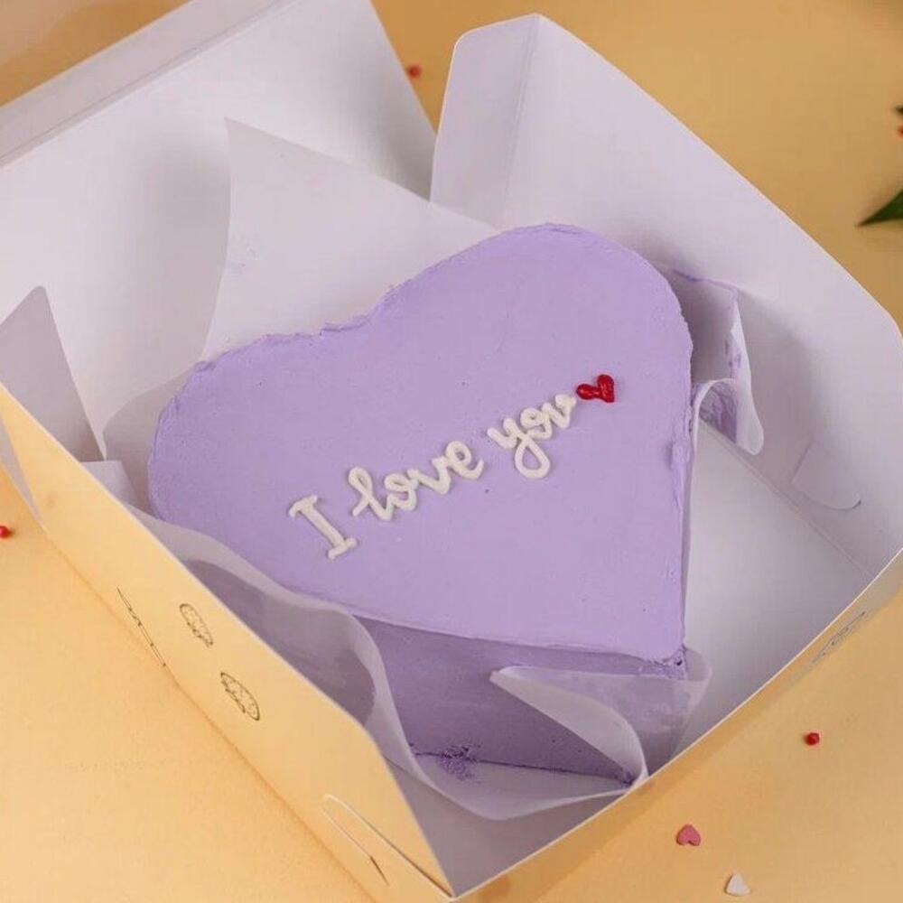 Бенто-торт Лиловое сердце