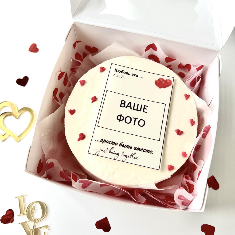 Бенто торт Lоve is 14 февраля фото любимой любимому трендовый