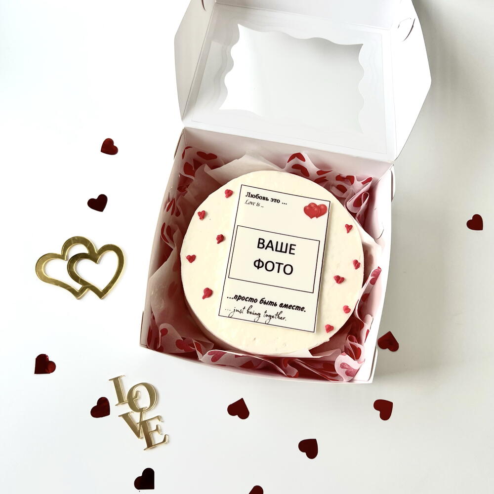 Бенто торт Lоve is 14 февраля фото любимой любимому трендовый