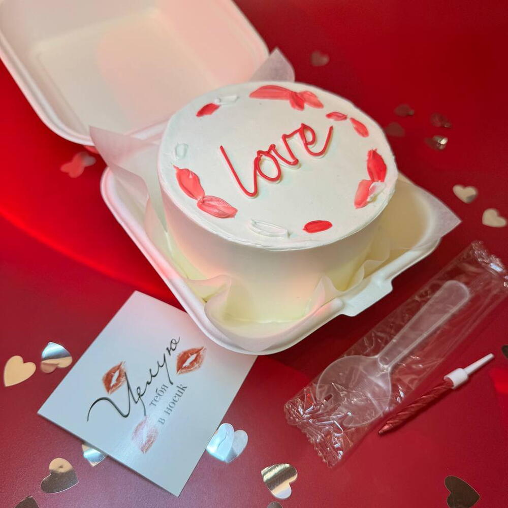 Бенто торт "Love" на 14 февраля. Девушке, жене,маме, любимой, подруге, парню,мужу