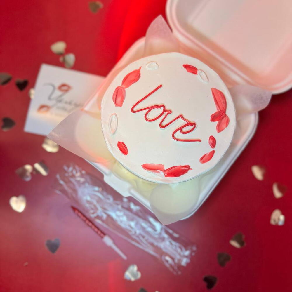Бенто торт "Love" на 14 февраля. Девушке, жене,маме, любимой, подруге, парню,мужу