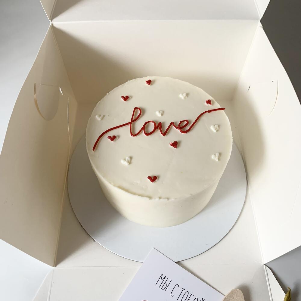 Бенто торт love , подарок, для любимой бенто торт на 14 февраля