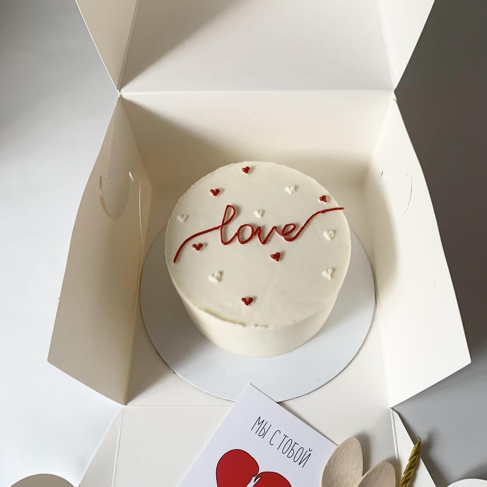 Бенто торт love , подарок, для любимой бенто торт на 14 февраля