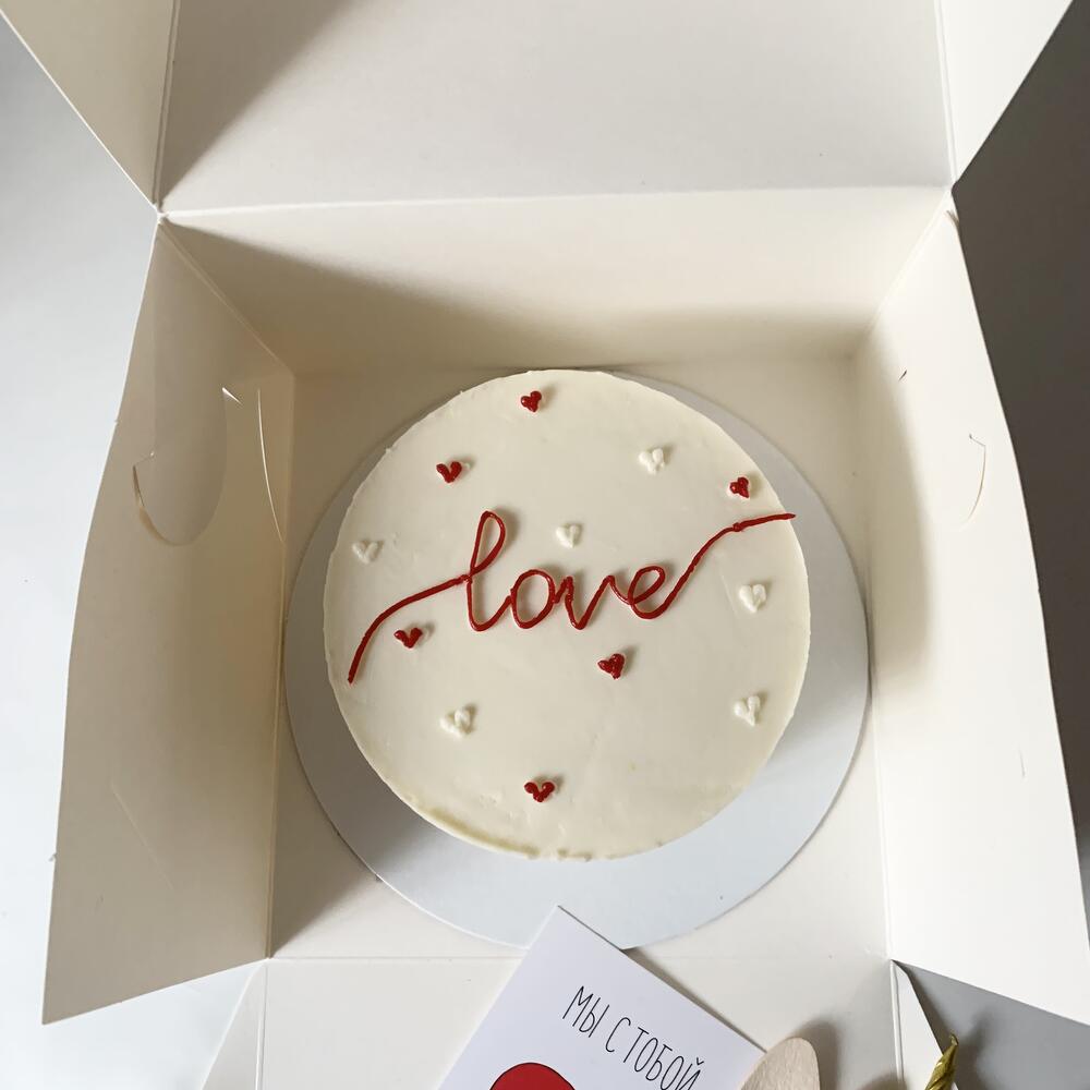 Бенто торт love , подарок, для любимой бенто торт на 14 февраля