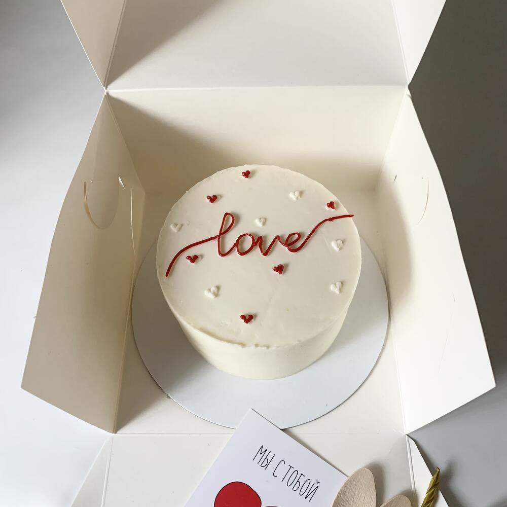 Бенто торт love , подарок, для любимой бенто торт на 14 февраля