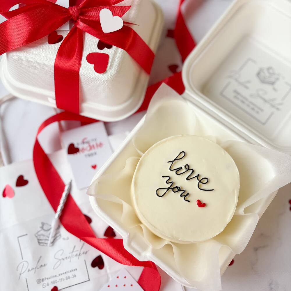 Бенто торт love you 14 февраля
