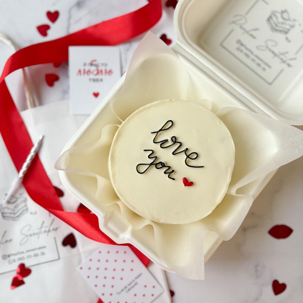 Бенто торт love you 14 февраля