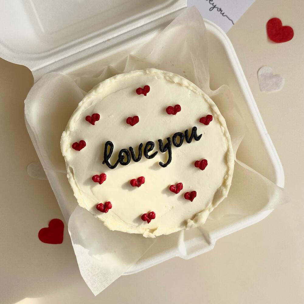 Бенто-торт «love you» любимой девушке, жене, парню, мужу