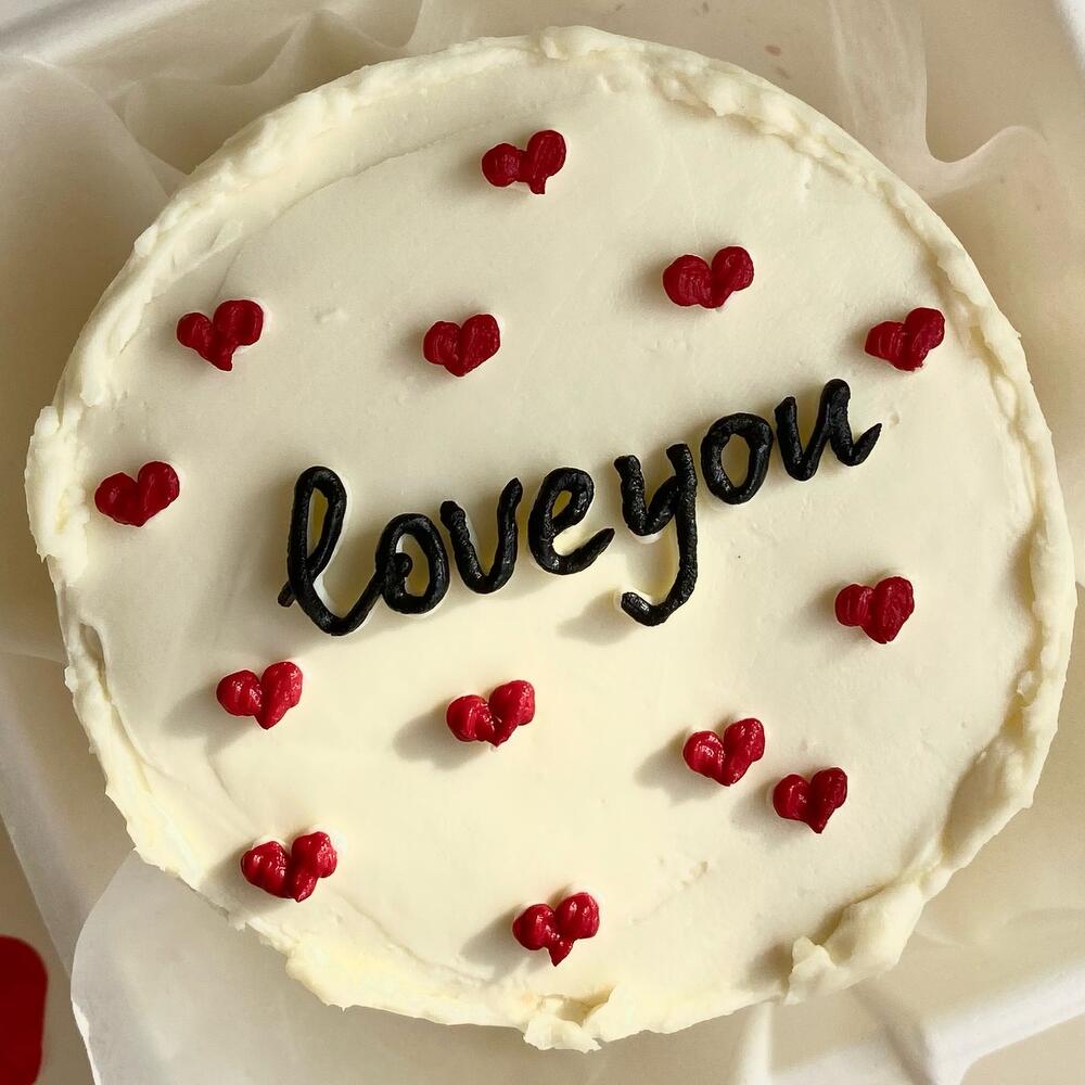 Бенто-торт «love you» любимой девушке, жене, парню, мужу
