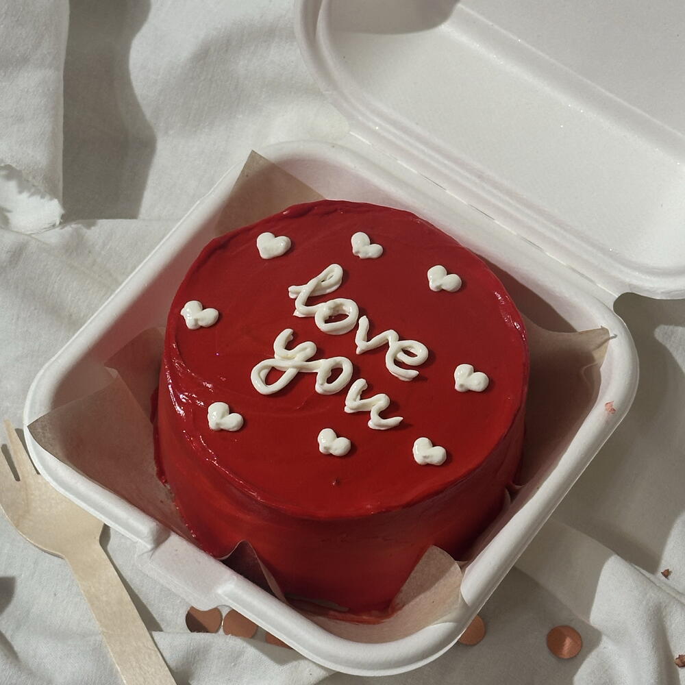 Бенто торт «love you / люблю тебя» подарок парню, девушке, на день рождения