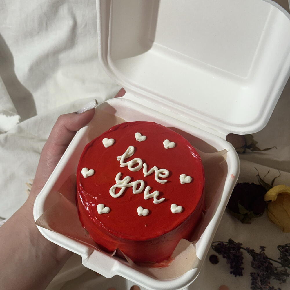 Бенто торт «love you / люблю тебя» подарок парню, девушке, на день рождения