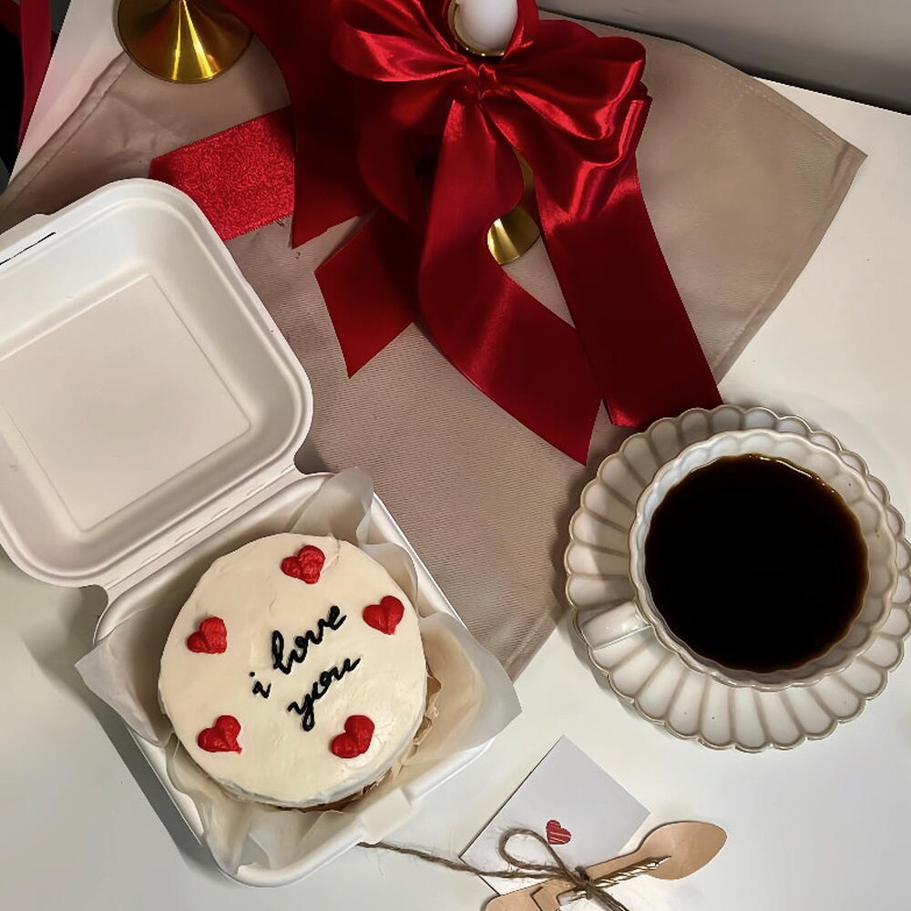 Бенто торт "love you" на 14 февраля